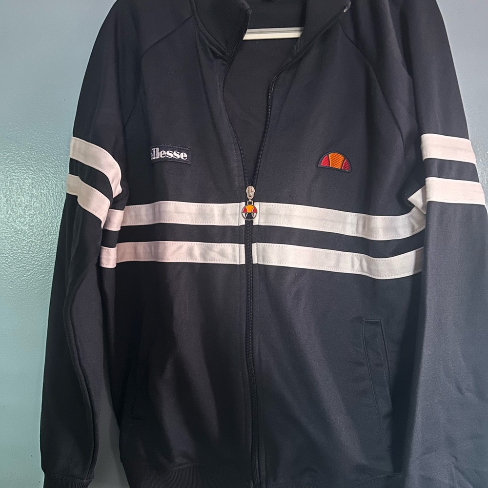 Ellesse Navy Blue and White Jacket with Logo